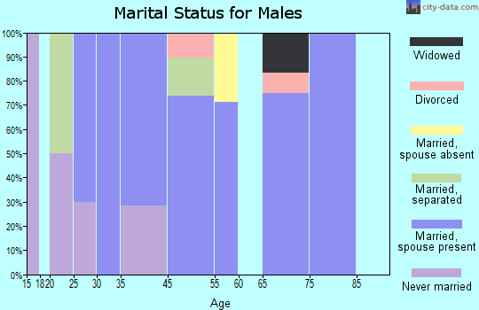 Zip code 76523 marital status for males
