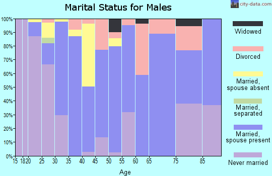 Zip code 76527 marital status for males