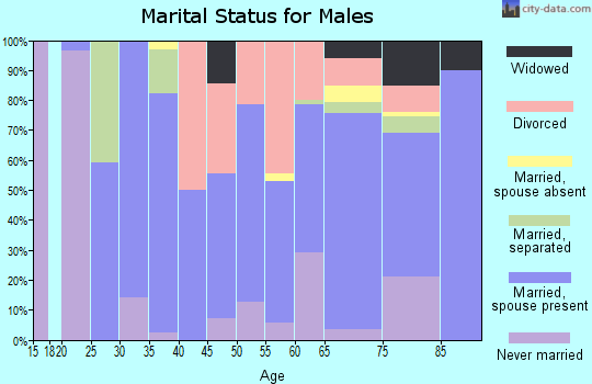 Zip code 76531 marital status for males