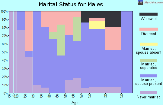 Zip code 76534 marital status for males