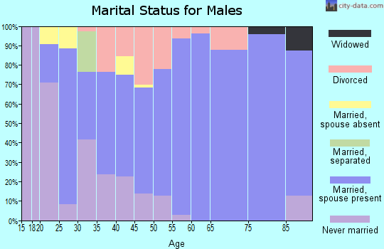 Zip code 76537 marital status for males
