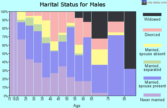 Zip code 76541 marital status for males