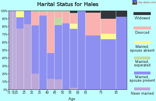 Zip code 76557 marital status for males