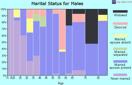 Zip code 76561 marital status for males