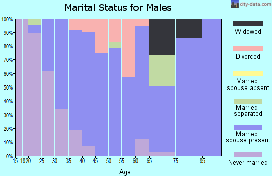 Zip code 76569 marital status for males