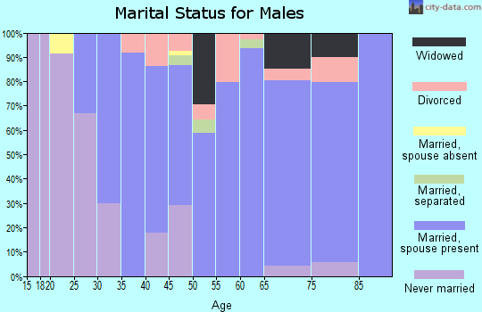 Zip code 76571 marital status for males