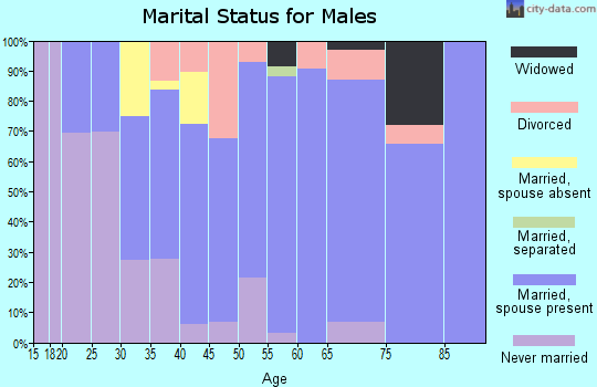 Zip code 76577 marital status for males