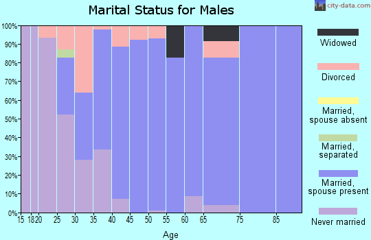 Zip code 76638 marital status for males