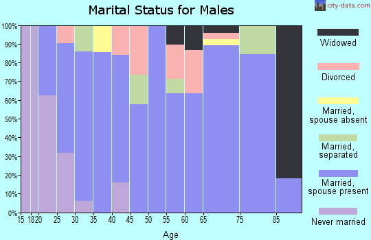 Zip code 76641 marital status for males