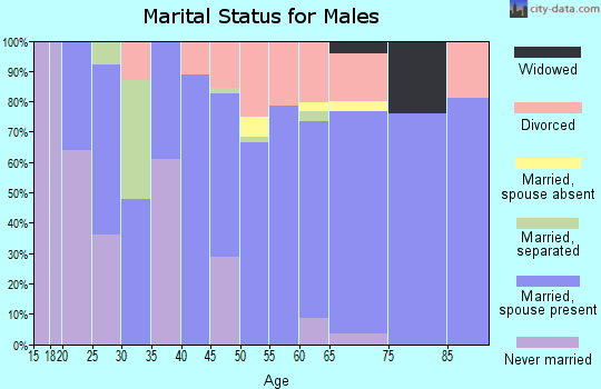 Zip code 76671 marital status for males