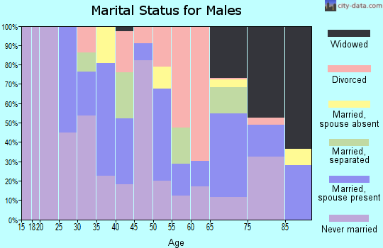 Zip code 76704 marital status for males