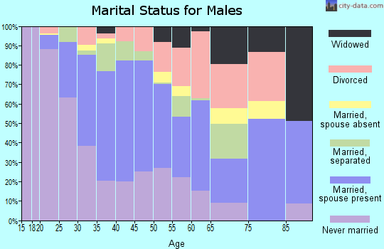 Zip code 76707 marital status for males