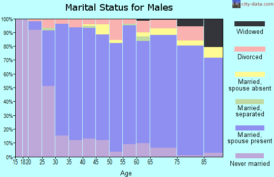 Zip code 76712 marital status for males