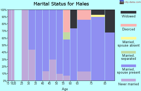 Zip code 76857 marital status for males