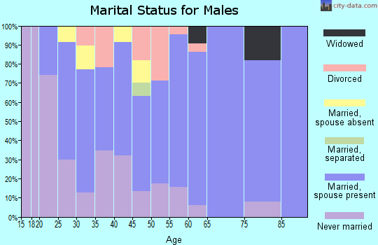 Zip code 76861 marital status for males