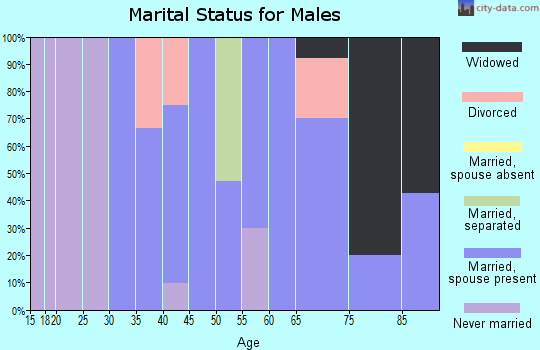 Zip code 76871 marital status for males