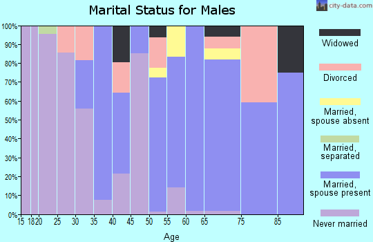 Zip code 76934 marital status for males