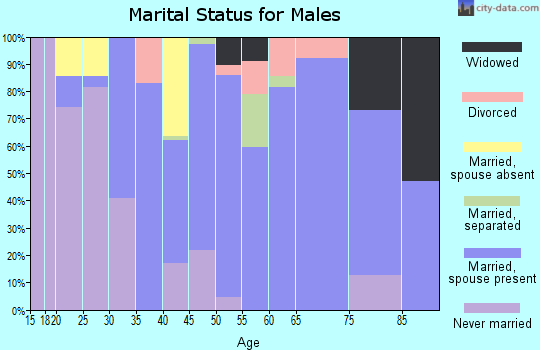Zip code 76936 marital status for males