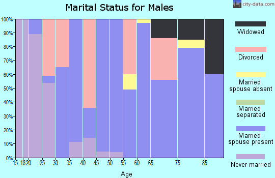 Zip code 76941 marital status for males