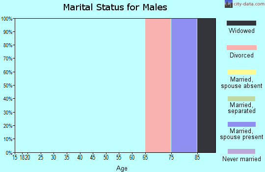 Zip code 76953 marital status for males