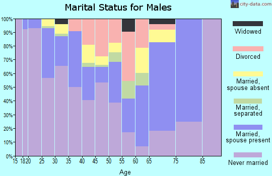 Zip code 77003 marital status for males