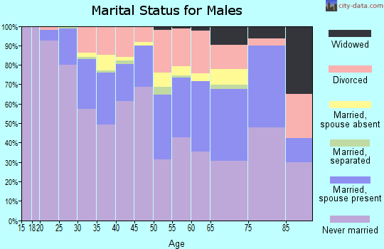 Zip code 77006 marital status for males