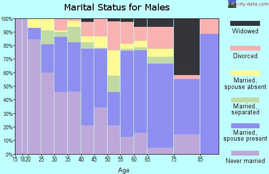 Zip code 77011 marital status for males