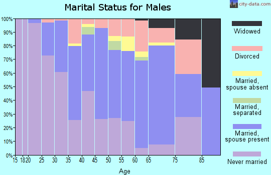 Zip code 77019 marital status for males