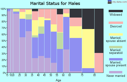 Zip code 77032 marital status for males