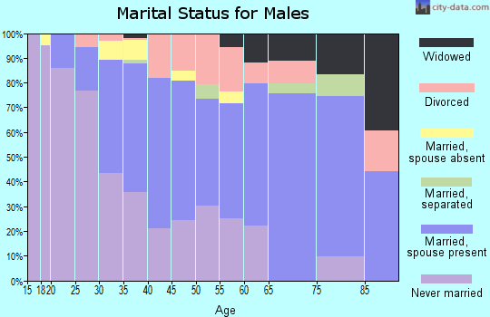 Zip code 77047 marital status for males