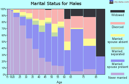 Zip code 77060 marital status for males