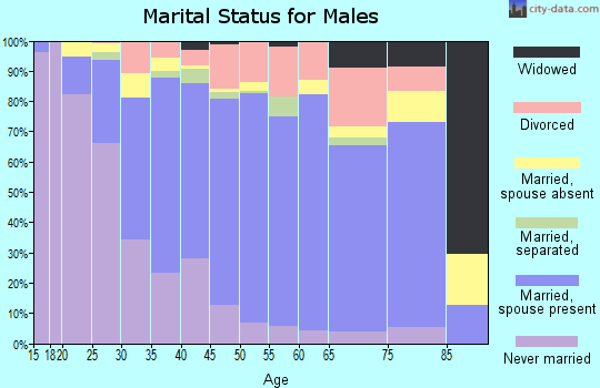 Zip code 77065 marital status for males