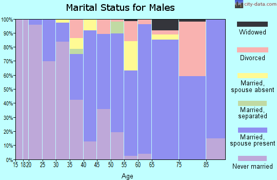 Zip code 77068 marital status for males