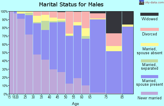 Zip code 77082 marital status for males