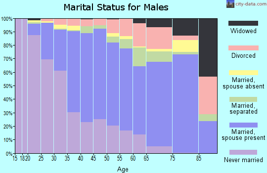 Zip code 77087 marital status for males