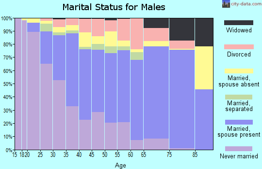 Zip code 77088 marital status for males