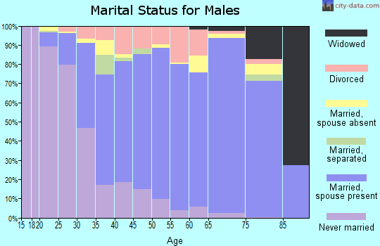 Zip code 77089 marital status for males