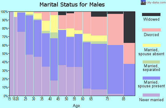 Zip code 77092 marital status for males