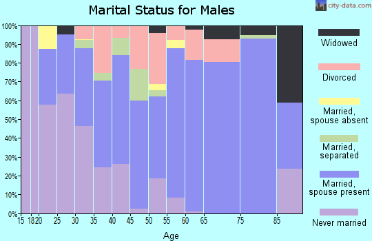 Zip code 77302 marital status for males
