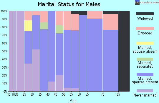 Zip code 77318 marital status for males
