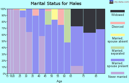 Zip code 77335 marital status for males