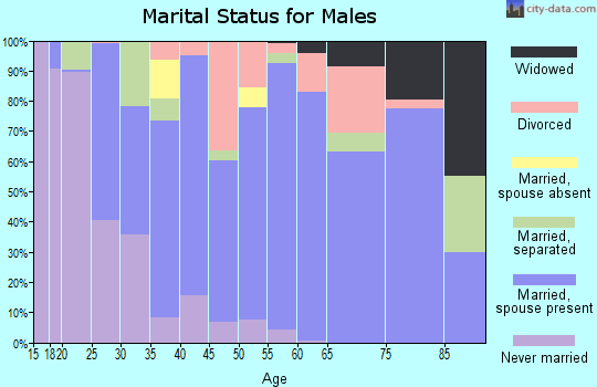 Zip code 77372 marital status for males