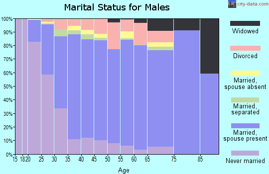 Zip code 77373 marital status for males