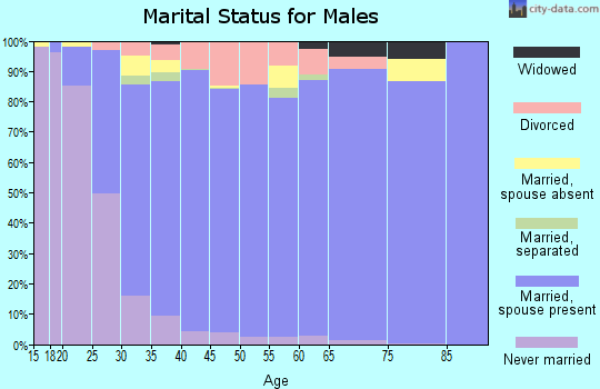 Zip code 77429 marital status for males