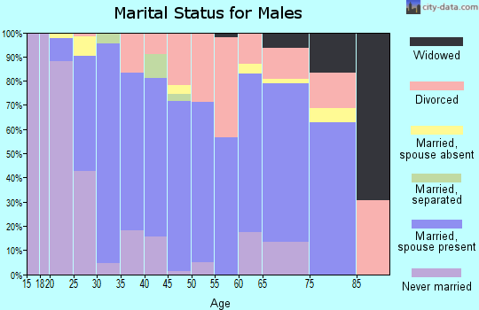Zip code 77510 marital status for males