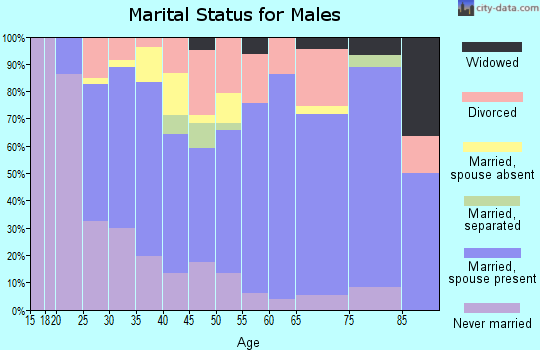 Zip code 77531 marital status for males