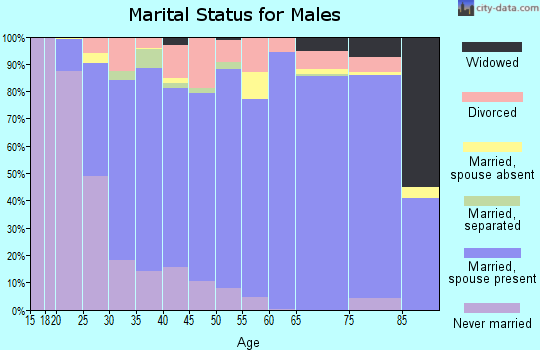 Zip code 77536 marital status for males