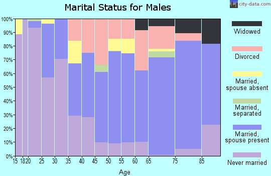 Zip code 77554 marital status for males