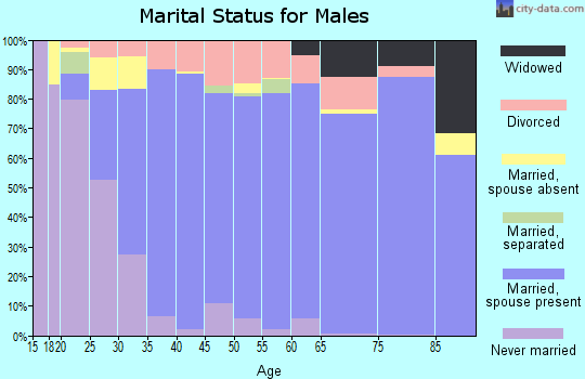 Zip code 77566 marital status for males