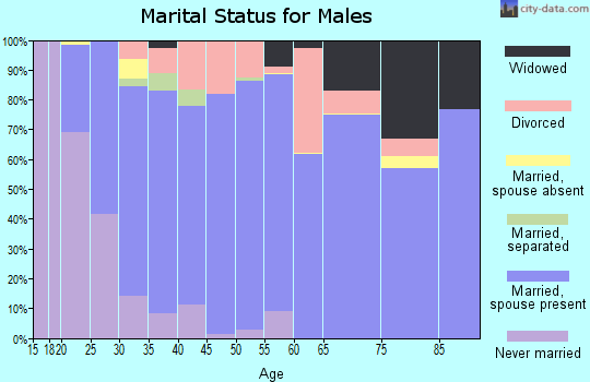 Zip code 77657 marital status for males